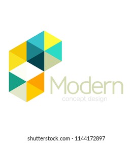 Triangle shape design abstract business logo icon design. Company logotype branding emblem idea. Vector illustration