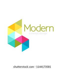 Triangle shape design abstract business logo icon design. Company logotype branding emblem idea. Vector illustration