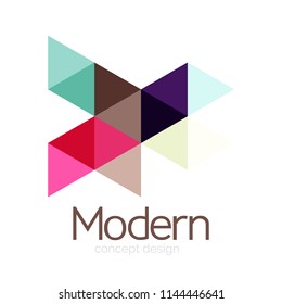 Triangle shape design abstract business logo icon design. Company logotype branding emblem idea. Vector illustration
