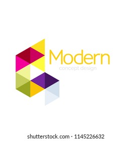 Triangle shape design abstract business logo icon design. Company logotype branding emblem idea. Vector illustration