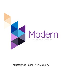 Triangle form Design abstrakte Business Logo Symbol Design. Firmenlogotype-Branding-Emblem-Idee. Vektorgrafik