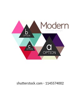 Driehoek vorm ontwerp abstract bedrijfslogo icoon ontwerp. Bedrijf logo type branding embleem idee. Vectorillustratie