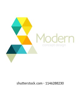 Triangle shape design abstract business logo icon design. Company logotype branding emblem idea. Vector illustration