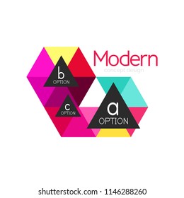 Triangle shape design abstract business logo icon design. Company logotype branding emblem idea. Vector illustration