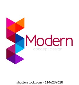 Triangle shape design abstract business logo icon design. Company logotype branding emblem idea. Vector illustration