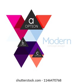 Triangle shape design abstract business logo icon design. Company logotype branding emblem idea. Vector illustration