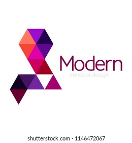 Triangle form Design abstrakte Business Logo Symbol Design. Firmenlogotype-Branding-Emblem-Idee. Vektorgrafik