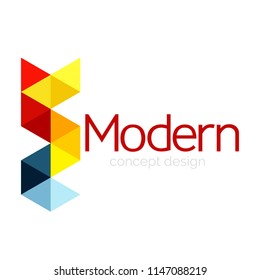 Triangle shape design abstract business logo icon design. Company logotype branding emblem idea. Vector illustration