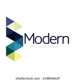 Triangle shape design abstract business logo icon design. Company logotype branding emblem idea. Vector illustration