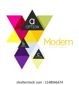 Triangle shape design abstract business logo icon design. Company logotype branding emblem idea. Vector illustration