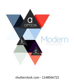 Triangle shape design abstract business logo icon design. Company logotype branding emblem idea. Vector illustration