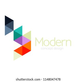 Triangle shape design abstract business logo icon design. Company logotype branding emblem idea. Vector illustration