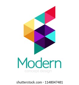 Triangle form Design abstrakte Business Logo Symbol Design. Firmenlogotype-Branding-Emblem-Idee. Vektorgrafik