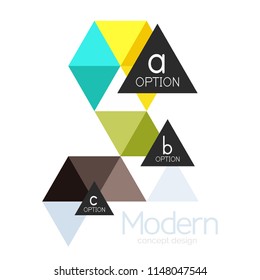 Triangle shape design abstract business logo icon design. Company logotype branding emblem idea. Vector illustration