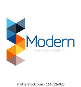Triangle shape design abstract business logo icon design. Company logotype branding emblem idea. Vector illustration