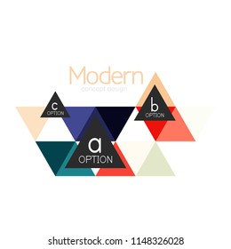 Triangle shape design abstract business logo icon design. Company logotype branding emblem idea. Vector illustration