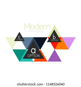 Triangle shape design abstract business logo icon design. Company logotype branding emblem idea. Vector illustration