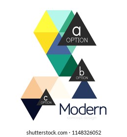 Triangle shape design abstract business logo icon design. Company logotype branding emblem idea. Vector illustration