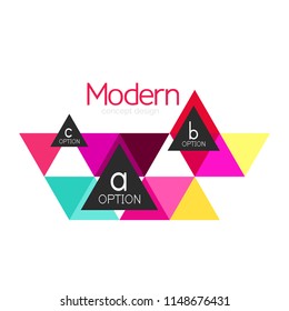 Triangle form Design abstrakte Business Logo Symbol Design. Firmenlogotype-Branding-Emblem-Idee. Vektorgrafik