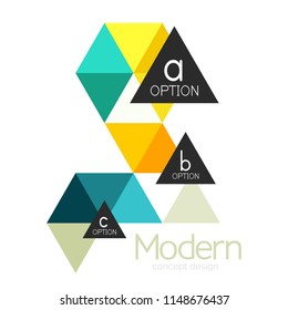 Triangle form Design abstrakte Business Logo Symbol Design. Firmenlogotype-Branding-Emblem-Idee. Vektorgrafik