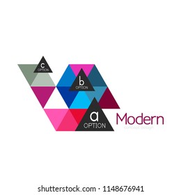 Triangle shape design abstract business logo icon design. Company logotype branding emblem idea. Vector illustration