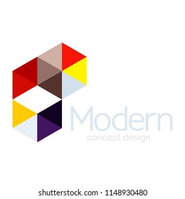 Triangle shape design abstract business logo icon design. Company logotype branding emblem idea. Vector illustration