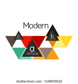 Triangle shape design abstract business logo icon design. Company logotype branding emblem idea. Vector illustration