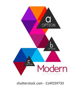 Triangle form Design abstrakte Business Logo Symbol Design. Firmenlogotype-Branding-Emblem-Idee. Vektorgrafik