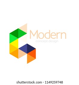 Triangle shape design abstract business logo icon design. Company logotype branding emblem idea. Vector illustration