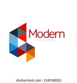 Triangle shape design abstract business logo icon design. Company logotype branding emblem idea. Vector illustration