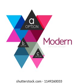 Triangle shape design abstract business logo icon design. Company logotype branding emblem idea. Vector illustration