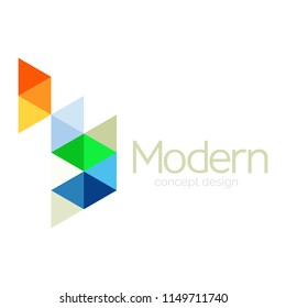 Triangle shape design abstract business logo icon design. Company logotype branding emblem idea. Vector illustration