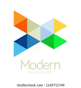 Triangle form Design abstrakte Business Logo Symbol Design. Firmenlogotype-Branding-Emblem-Idee. Vektorgrafik