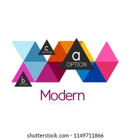 Triangle shape design abstract business logo icon design. Company logotype branding emblem idea. Vector illustration