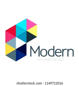 Triangle form Design abstrakte Business Logo Symbol Design. Firmenlogotype-Branding-Emblem-Idee. Vektorgrafik