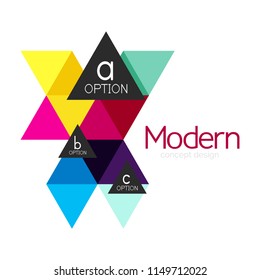Triangle shape design abstract business logo icon design. Company logotype branding emblem idea. Vector illustration