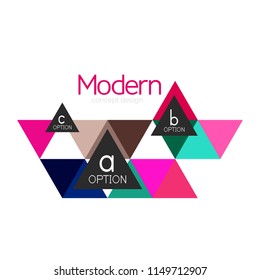 Triangle shape design abstract business logo icon design. Company logotype branding emblem idea. Vector illustration