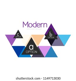 Triangle shape design abstract business logo icon design. Company logotype branding emblem idea. Vector illustration