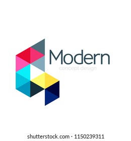 Triangle shape design abstract business logo icon design. Company logotype branding emblem idea. Vector illustration