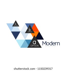 Triangle form Design abstrakte Business Logo Symbol Design. Firmenlogotype-Branding-Emblem-Idee. Vektorgrafik