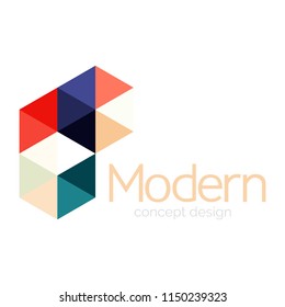 Triangle shape design abstract business logo icon design. Company logotype branding emblem idea. Vector illustration