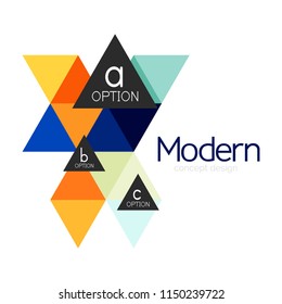 Triangle shape design abstract business logo icon design. Company logotype branding emblem idea. Vector illustration