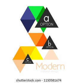 Triangle form Design abstrakte Business Logo Symbol Design. Firmenlogotype-Branding-Emblem-Idee. Vektorgrafik