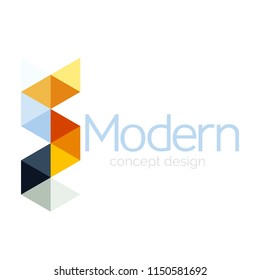 Triangle shape design abstract business logo icon design. Company logotype branding emblem idea. Vector illustration