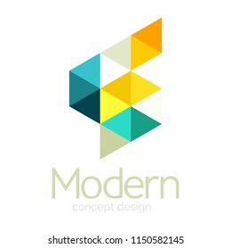 Triangle form Design abstrakte Business Logo Symbol Design. Firmenlogotype-Branding-Emblem-Idee. Vektorgrafik