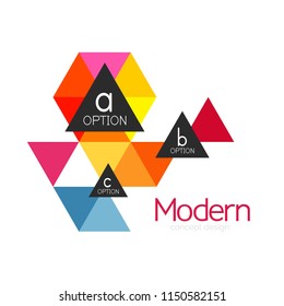 Triangle shape design abstract business logo icon design. Company logotype branding emblem idea. Vector illustration