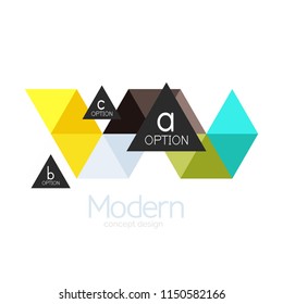 Triangle shape design abstract business logo icon design. Company logotype branding emblem idea. Vector illustration