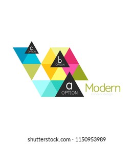 Triangle form Design abstrakte Business Logo Symbol Design. Firmenlogotype-Branding-Emblem-Idee. Vektorgrafik