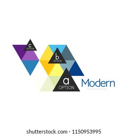 Triangle shape design abstract business logo icon design. Company logotype branding emblem idea. Vector illustration