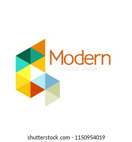 Diseño de formas triangulares diseño de iconos abstractos del logotipo de negocios. Idea del emblema de marca de logotipo de empresa. Ilustración del vector